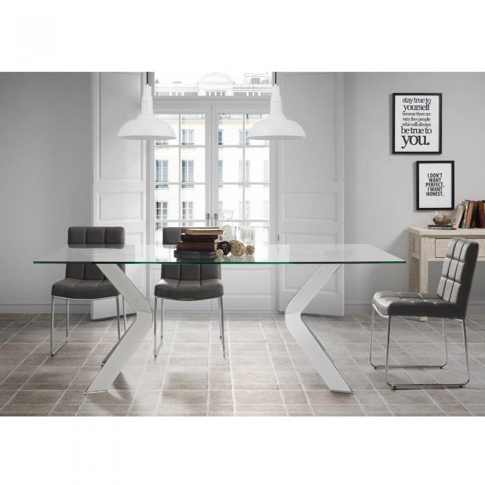 Mesa Westport 180x90 cm, plata