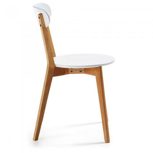 Silla Areia, natural y blanco