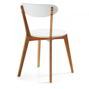 Silla Areia, natural y blanco