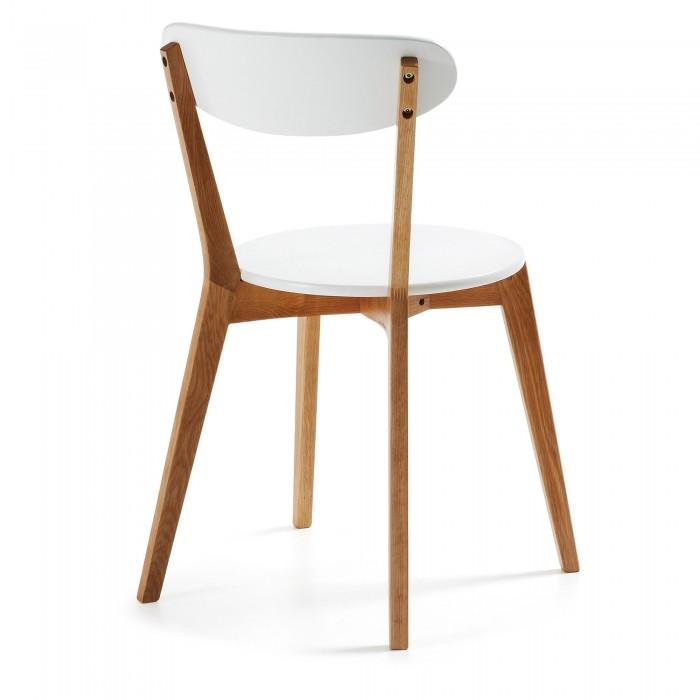 Silla Areia, natural y blanco