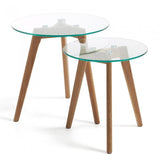 Set de 2 mesas auxiliares Kirb