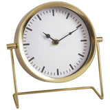 MAHDIA Reloj de sobremesa de metal dorado