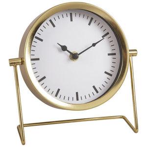MAHDIA Reloj de sobremesa de metal dorado