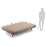 Sofá cama alcolchado Koki, beige