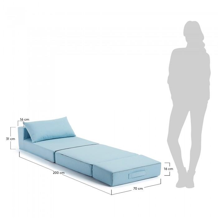 Puf Cama Arty Gris - ENVIO GRATUITO 