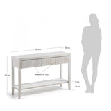 Consola Words, blanco patina